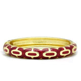 LO2130 - Flash Gold White Metal Bangle with Epoxy in No Stone - Alamode - Flyclothing LLC