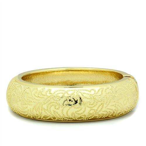 LO2132 - Flash Gold White Metal Bangle with No Stone - Alamode - Flyclothing LLC