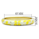 LO2141 - Flash Gold White Metal Bangle with Top Grade Crystal in Clear - Alamode - Flyclothing LLC