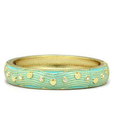 LO2151 - Flash Gold White Metal Bangle with Top Grade Crystal in Clear - Alamode - Flyclothing LLC