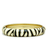LO2152 - Flash Gold White Metal Bangle with Epoxy in No Stone - Alamode - Flyclothing LLC
