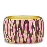LO2154 - Flash Gold White Metal Bangle with Epoxy in No Stone - Alamode - Flyclothing LLC