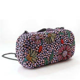 LO2374 - Ruthenium White Metal Clutch with Top Grade Crystal in Multi Color - Alamode - Flyclothing LLC