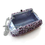 LO2376 - Imitation Rhodium White Metal Clutch with Top Grade Crystal in Multi Color - Alamode - Flyclothing LLC
