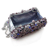 LO2379 - Imitation Rhodium White Metal Clutch with Top Grade Crystal in Multi Color - Alamode - Flyclothing LLC