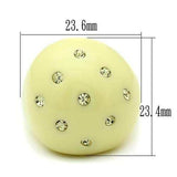 LO2387 - Resin Ring with Synthetic Synthetic Stone in Multi Color - Alamode - Flyclothing LLC