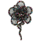 LO2395 - Imitation Rhodium White Metal Brooches with Top Grade Crystal in Multi Color - Alamode - Flyclothing LLC