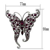 LO2396 - Imitation Rhodium White Metal Brooches with Top Grade Crystal in Multi Color - Alamode - Flyclothing LLC
