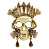 LO2407 - Gold White Metal Brooches with Top Grade Crystal in Multi Color - Alamode - Flyclothing LLC
