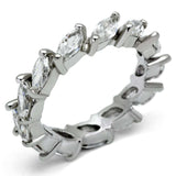 LO2469 - Rhodium Brass Ring with AAA Grade CZ in Clear - Alamode - Flyclothing LLC