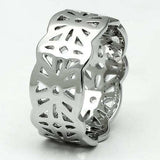 LO2483 - Imitation Rhodium Brass Ring with No Stone - Alamode - Flyclothing LLC