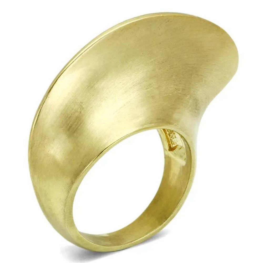 LO2539 - Gold & Brush Brass Ring with No Stone - Alamode - Flyclothing LLC