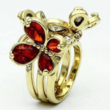 LO2547 - Gold Brass Ring with Assorted in Multi Color - Alamode - Flyclothing LLC
