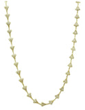 LO2625 - Gold Brass Necklace with Top Grade Crystal in Clear - Alamode - Flyclothing LLC