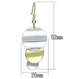 LO2653 - Gold+Rhodium Iron Earrings with No Stone - Alamode - Flyclothing LLC