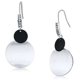 LO2655 - Special Color Iron Earrings with Top Grade Crystal in Clear - Alamode - Flyclothing LLC