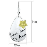 LO2665 - Rhodium Iron Earrings with No Stone - Alamode - Flyclothing LLC