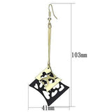 LO2704 - Gold+Ruthenium Iron Earrings with No Stone - Alamode - Flyclothing LLC