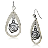 LO2717 - Special Color Iron Earrings with Top Grade Crystal in Clear - Alamode - Flyclothing LLC
