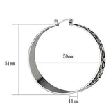 LO2719 - Rhodium Iron Earrings with No Stone - Alamode - Flyclothing LLC