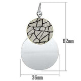 LO2723 - Gold+Rhodium Iron Earrings with Top Grade Crystal in Clear - Alamode - Flyclothing LLC