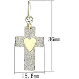 LO2735 - Gold Iron Earrings with Top Grade Crystal in Clear - Alamode - Flyclothing LLC