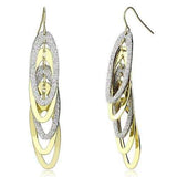 LO2753 - Gold+Rhodium Iron Earrings with No Stone - Alamode - Flyclothing LLC