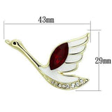 LO2761 - Flash Gold White Metal Brooches with Top Grade Crystal in Siam - Alamode - Flyclothing LLC