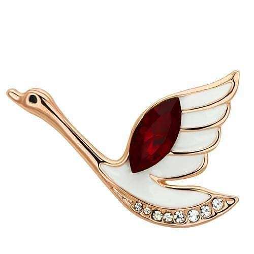 LO2762 - Flash Rose Gold White Metal Brooches with Top Grade Crystal in Siam - Alamode - Flyclothing LLC