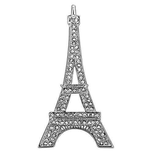 LO2784 - Imitation Rhodium White Metal Brooches with Top Grade Crystal in Clear - Alamode - Flyclothing LLC