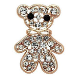 LO2792 - Flash Rose Gold White Metal Brooches with Top Grade Crystal in Clear - Alamode - Flyclothing LLC