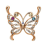 LO2793 - Imitation Rhodium White Metal Brooches with Top Grade Crystal in Multi Color - Alamode - Flyclothing LLC