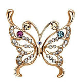 LO2794 - Flash Rose Gold White Metal Brooches with Top Grade Crystal in Multi Color - Alamode - Flyclothing LLC