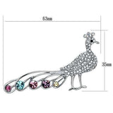 LO2797 - Imitation Rhodium White Metal Brooches with Top Grade Crystal in Multi Color - Alamode - Flyclothing LLC
