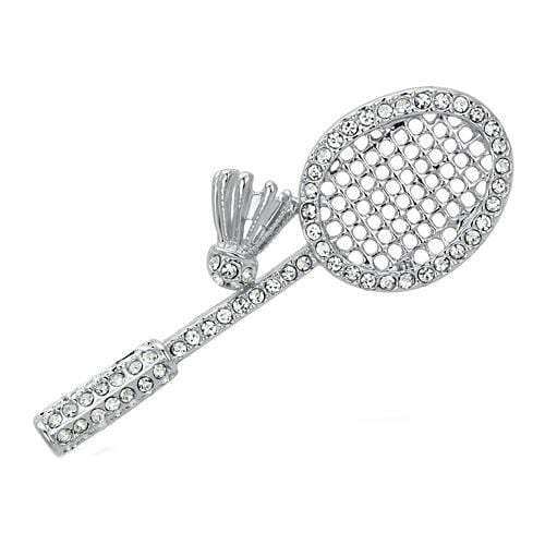 LO2823 - Imitation Rhodium White Metal Brooches with Top Grade Crystal in Clear - Alamode - Flyclothing LLC