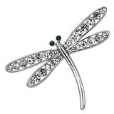 LO2825 - Imitation Rhodium White Metal Brooches with Top Grade Crystal in Clear - Alamode - Flyclothing LLC