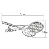 LO2827 - Imitation Rhodium White Metal Brooches with Top Grade Crystal in Clear - Alamode - Flyclothing LLC