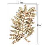 LO2830 - Flash Rose Gold White Metal Brooches with Top Grade Crystal in Light Peach - Alamode - Flyclothing LLC