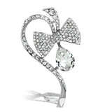 LO2832 - Flash Rose Gold White Metal Brooches with Synthetic Synthetic Glass in Clear - Alamode - Flyclothing LLC