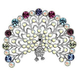 LO2848 - Imitation Rhodium White Metal Brooches with Top Grade Crystal in Multi Color - Alamode - Flyclothing LLC