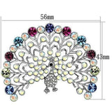 LO2848 - Imitation Rhodium White Metal Brooches with Top Grade Crystal in Multi Color - Alamode - Flyclothing LLC