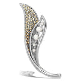 LO2877 - Flash Rose Gold White Metal Brooches with Synthetic Pearl in White - Alamode - Flyclothing LLC