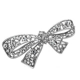 LO2882 - Imitation Rhodium White Metal Brooches with Top Grade Crystal in Clear - Alamode - Flyclothing LLC