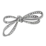 LO2890 - Imitation Rhodium White Metal Brooches with Top Grade Crystal in Clear - Alamode - Flyclothing LLC