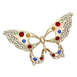 LO2907 - Flash Rose Gold White Metal Brooches with Top Grade Crystal in Multi Color - Alamode - Flyclothing LLC