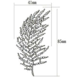 LO2920 - Flash Rose Gold White Metal Brooches with Top Grade Crystal in Clear - Alamode - Flyclothing LLC