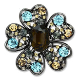 LO2926 - Ruthenium White Metal Brooches with Synthetic Synthetic Glass in Brown - Alamode - Flyclothing LLC