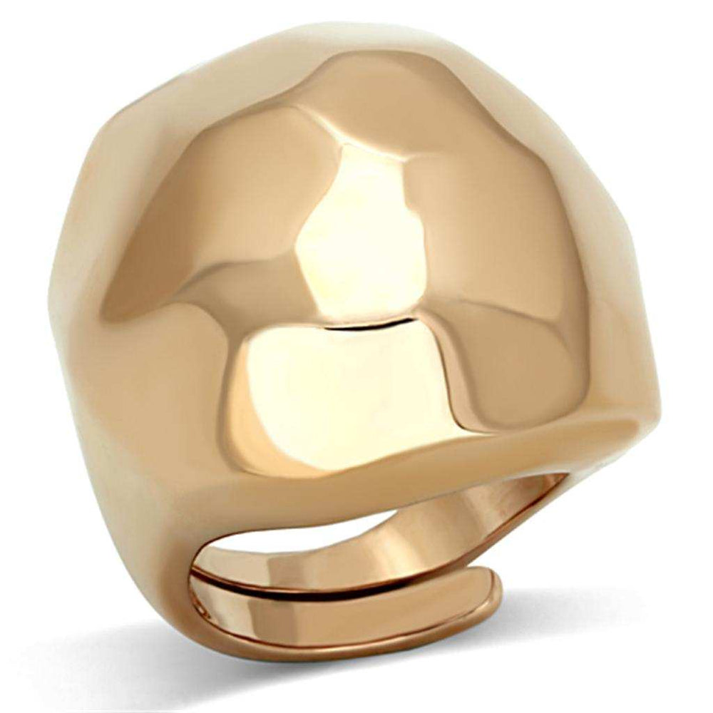 LO3013 - Rose Gold Brass Ring with No Stone - Alamode - Flyclothing LLC