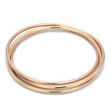 LO3072 - Rose Gold Brass Bangle with No Stone - Alamode - Flyclothing LLC