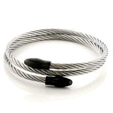 LO328 - Stainless Steel Bangle with No Stone - Alamode - Flyclothing LLC